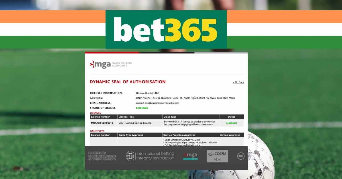 bet365 site license and regulations